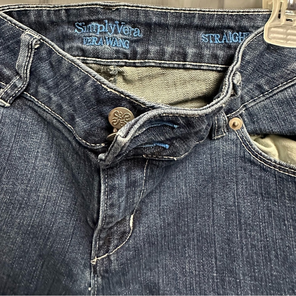 Simply Vera Vera Wang Blue Straight Leg Jeans - Picture 2 of 3